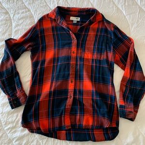 Red navy old navy boyfriend flannel